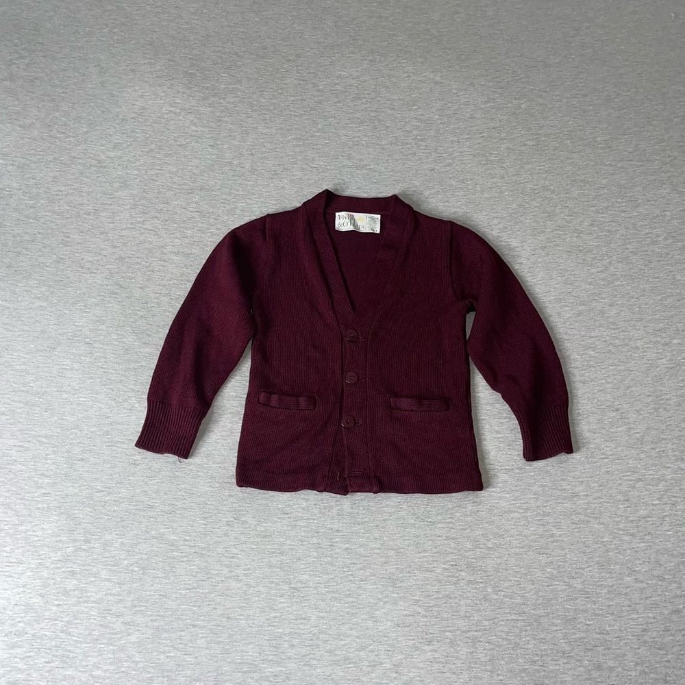 FlynnO’Hara Uniforms Plain Solid V-Neck Cardigan Sweater